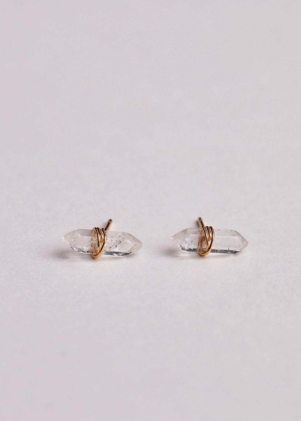 Clear Quartz Point Studs
