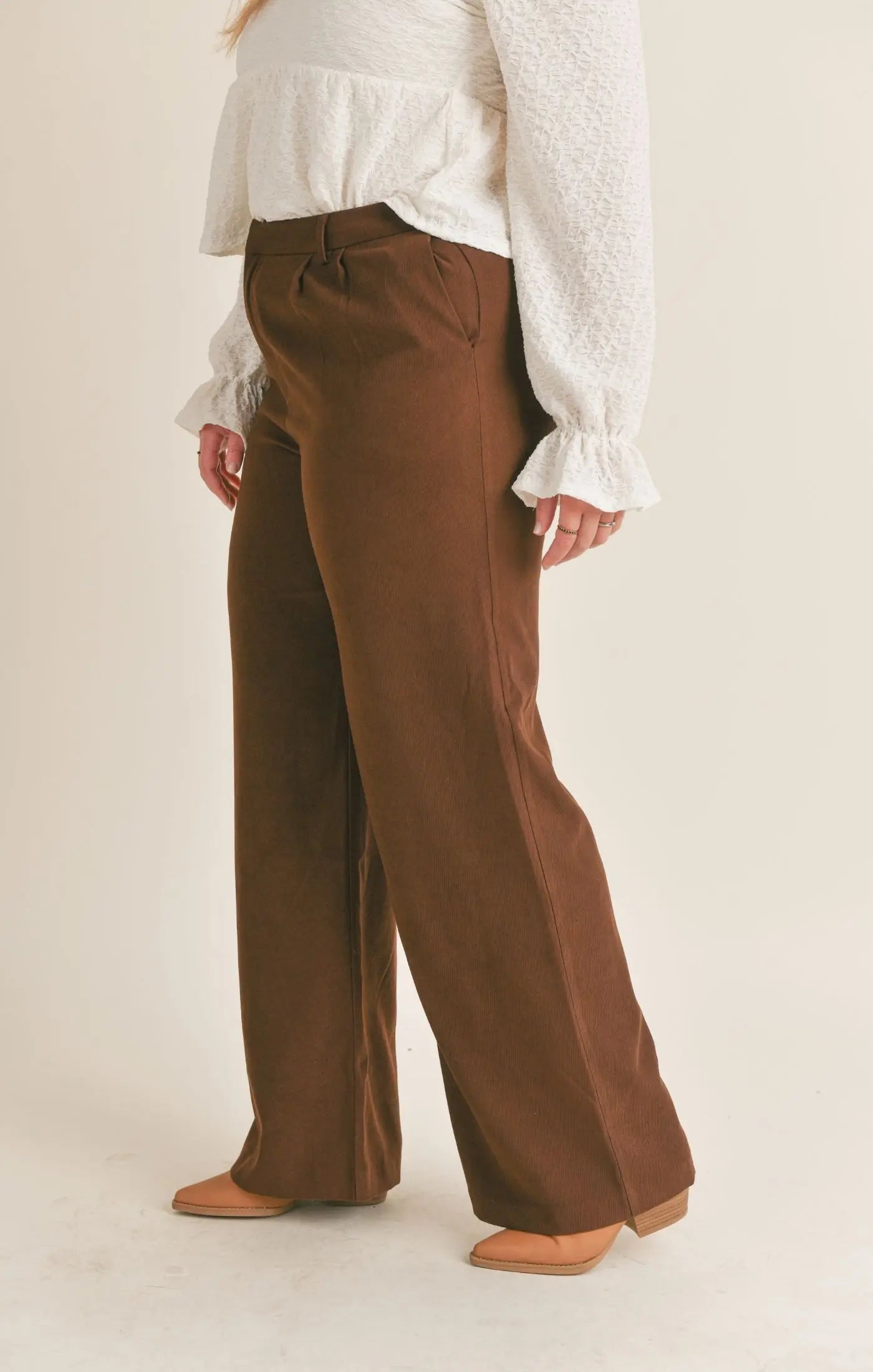 Mocha Pleated Pants