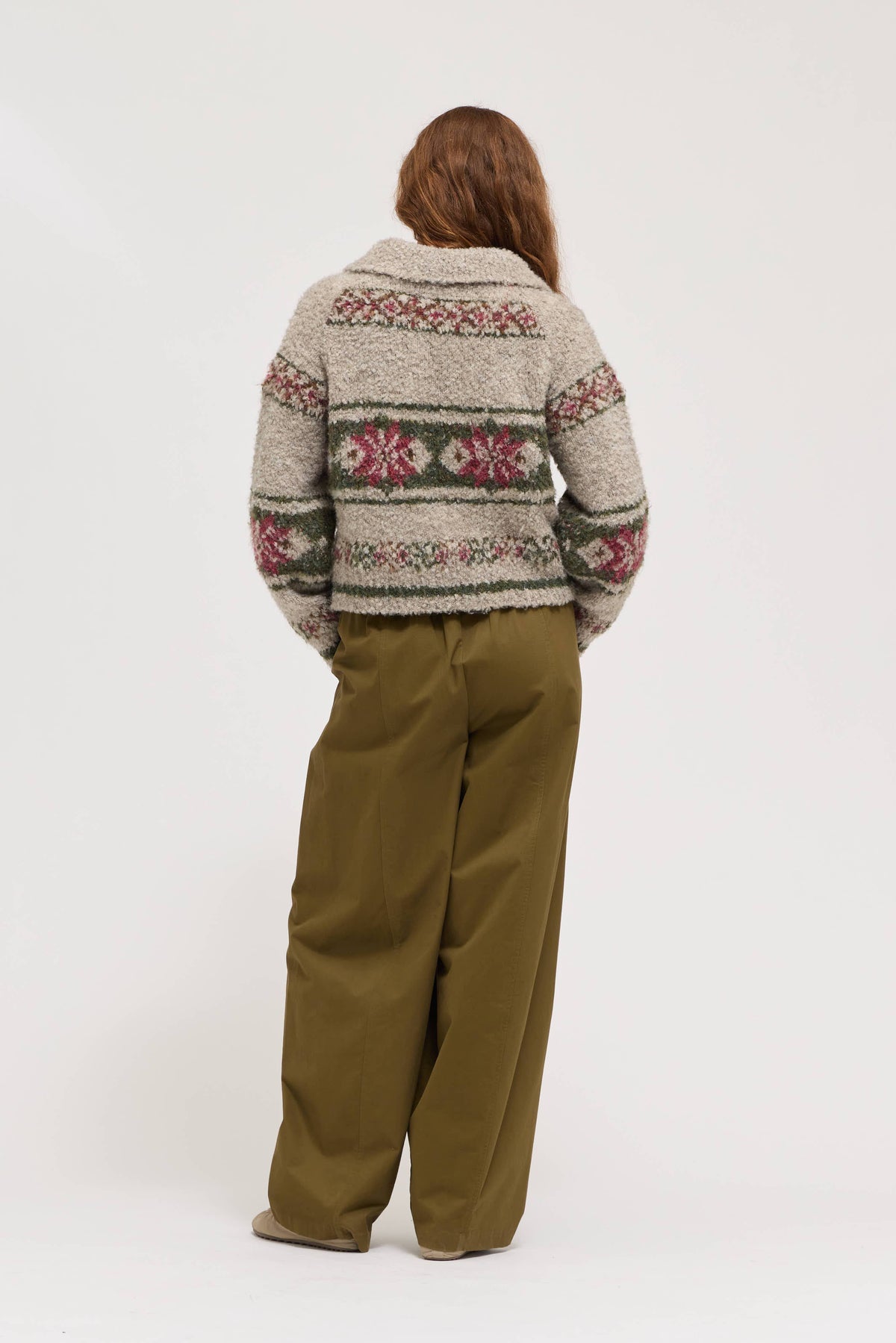Fair Isle Zip Cardigan