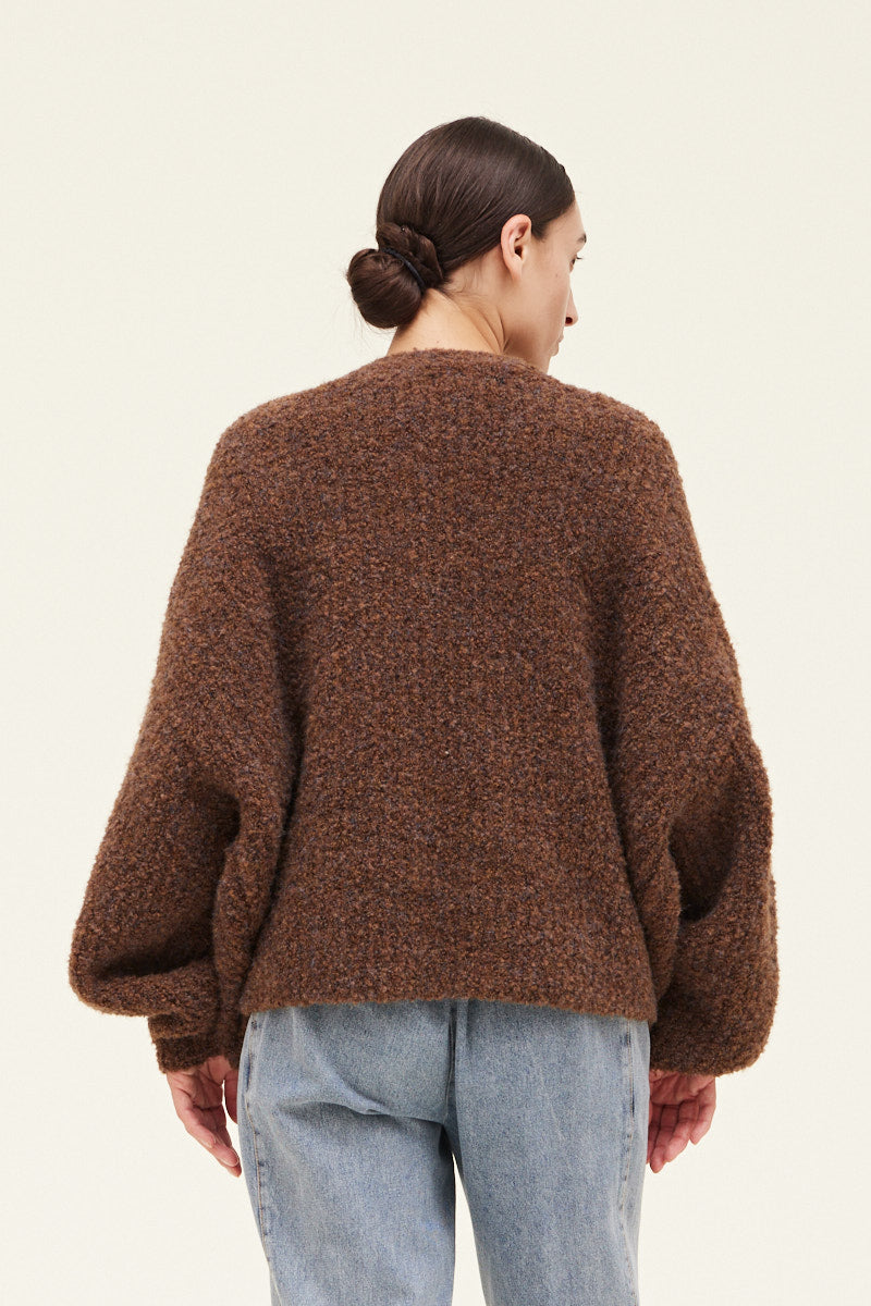 Curly Yarn Cardigan