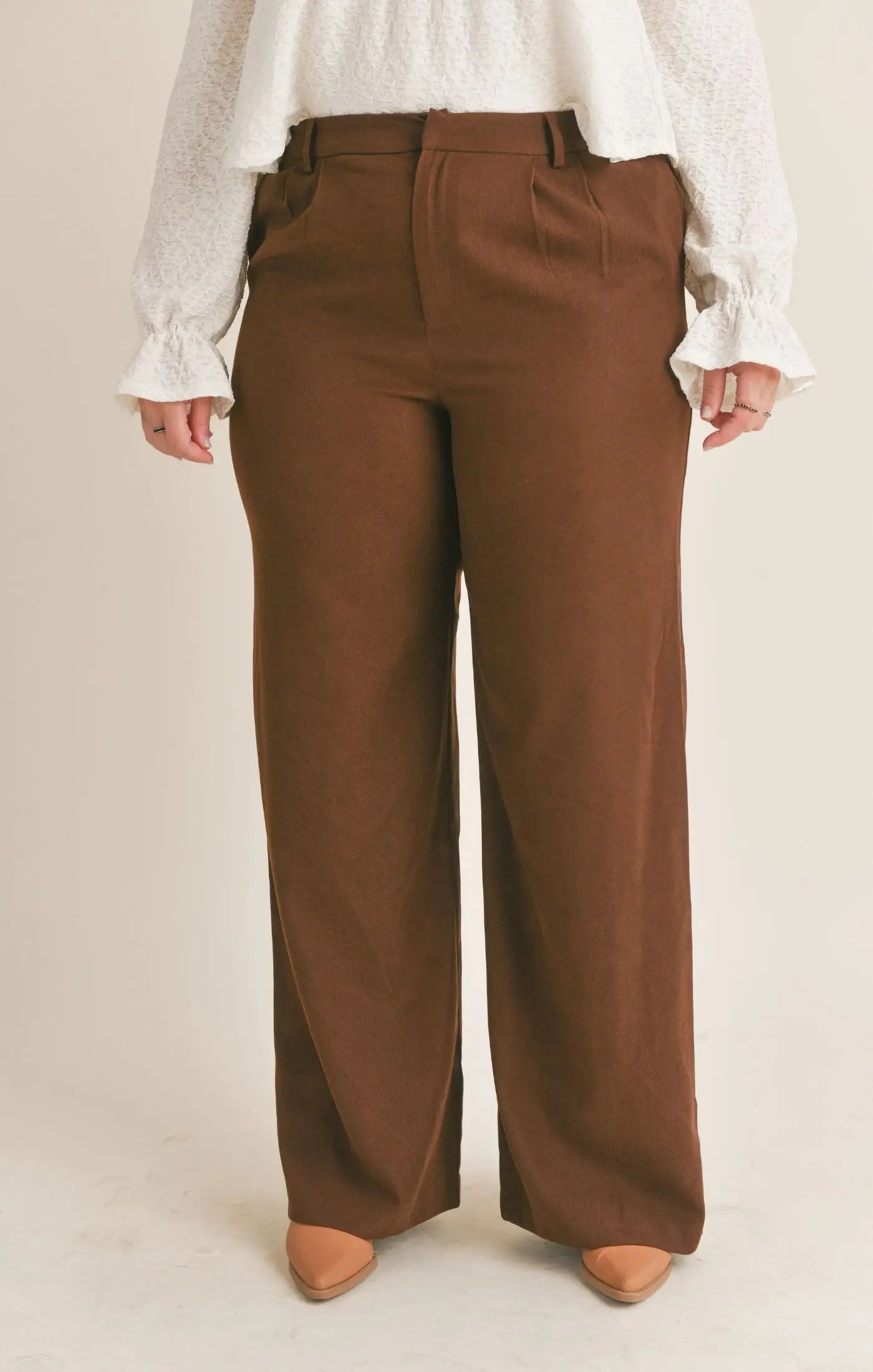 Mocha Pleated Pants