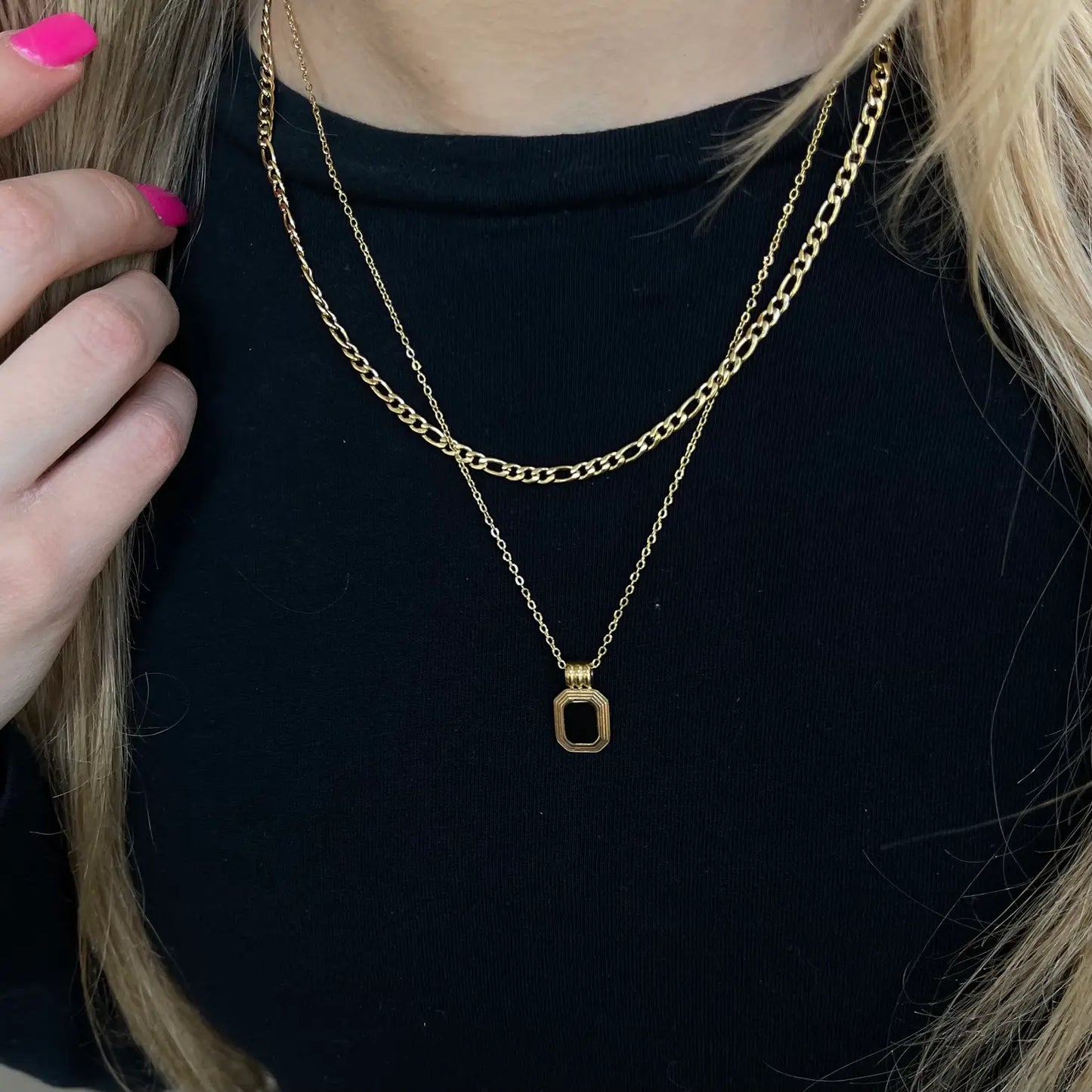 Black Onyx Double Necklace