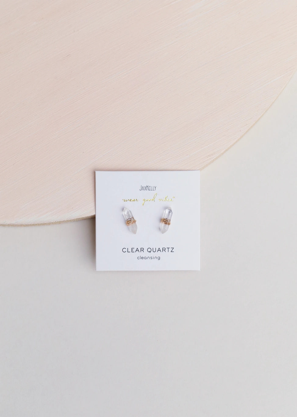 Clear Quartz Point Studs