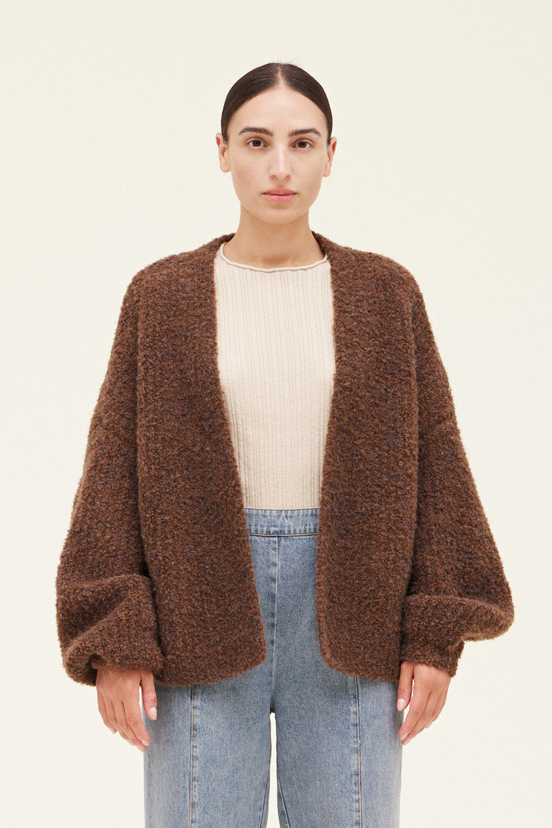 Curly Yarn Cardigan