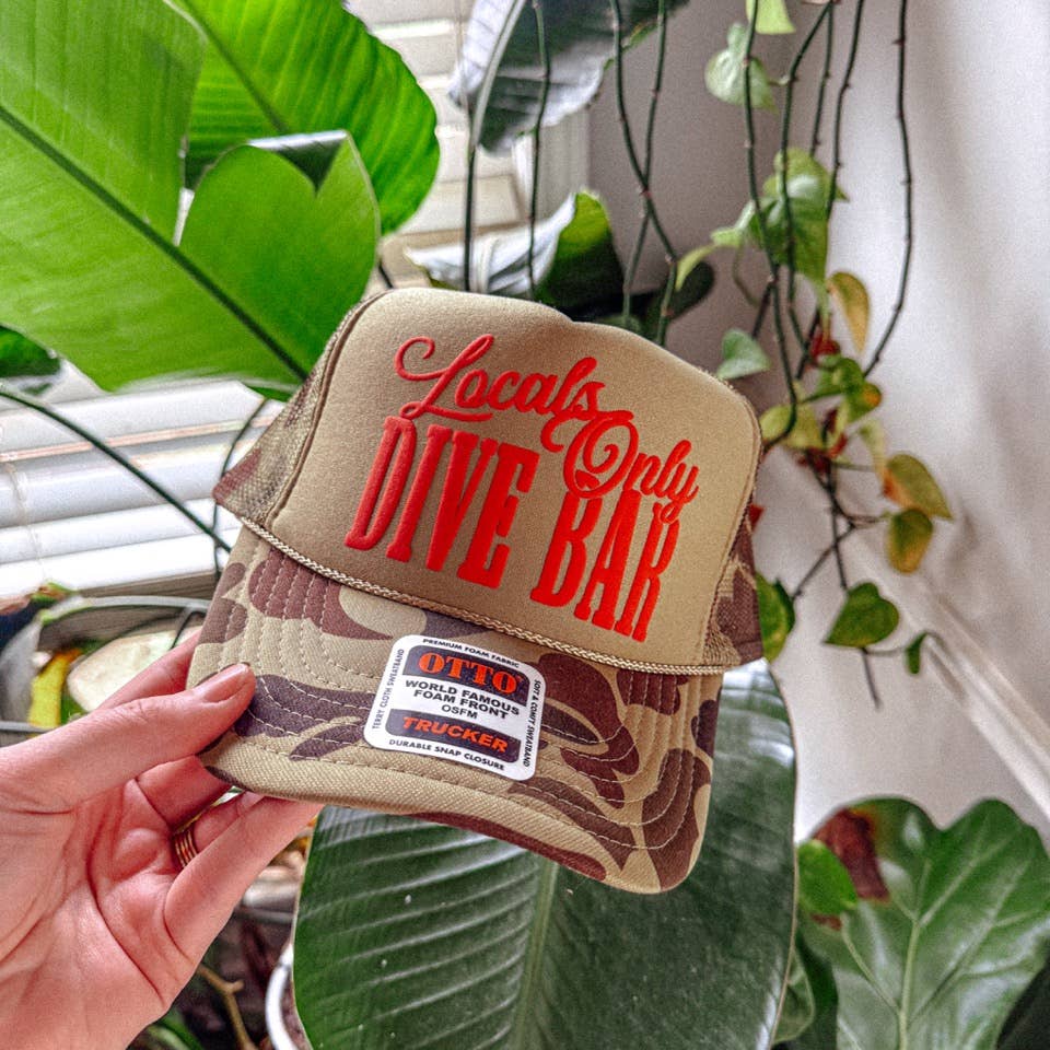 "Locals Only Dive Bar" Trucker Hat