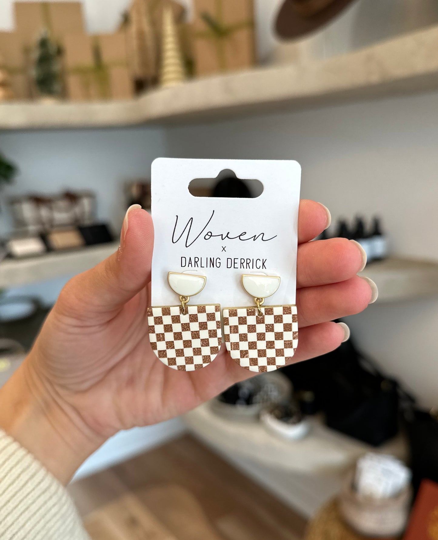 Darling Check Earrings