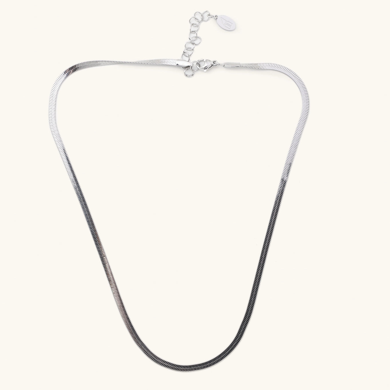 Silver Herringbone Necklace