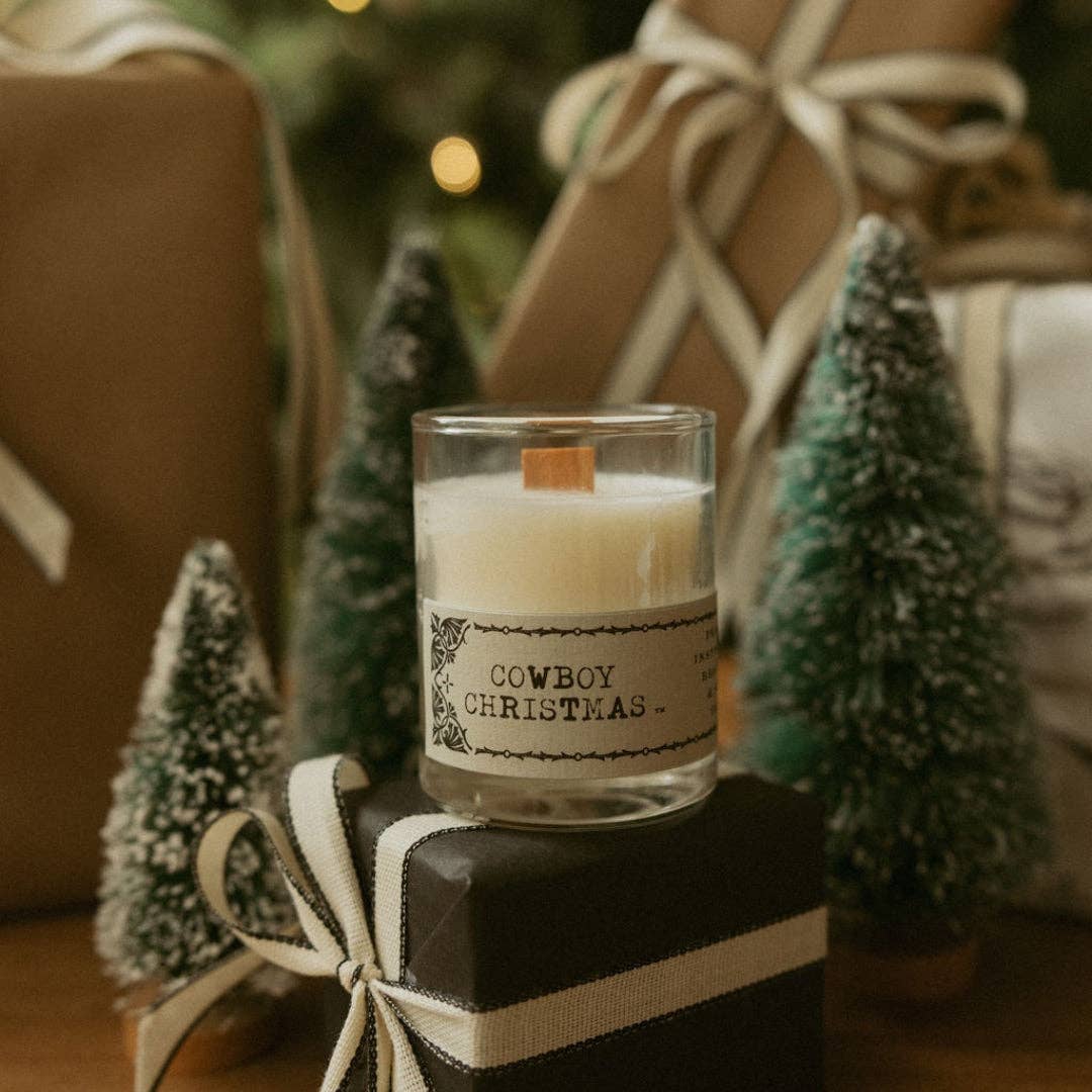 Mini Cowboy Christmas Candle