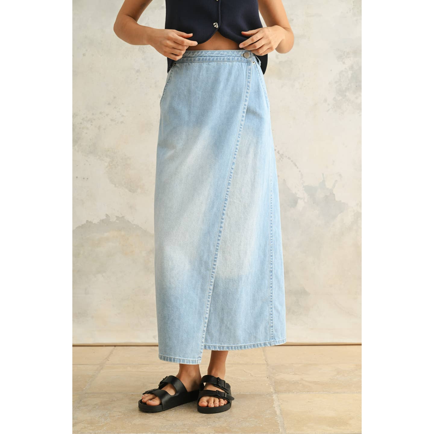 Denim Wrap Skirt