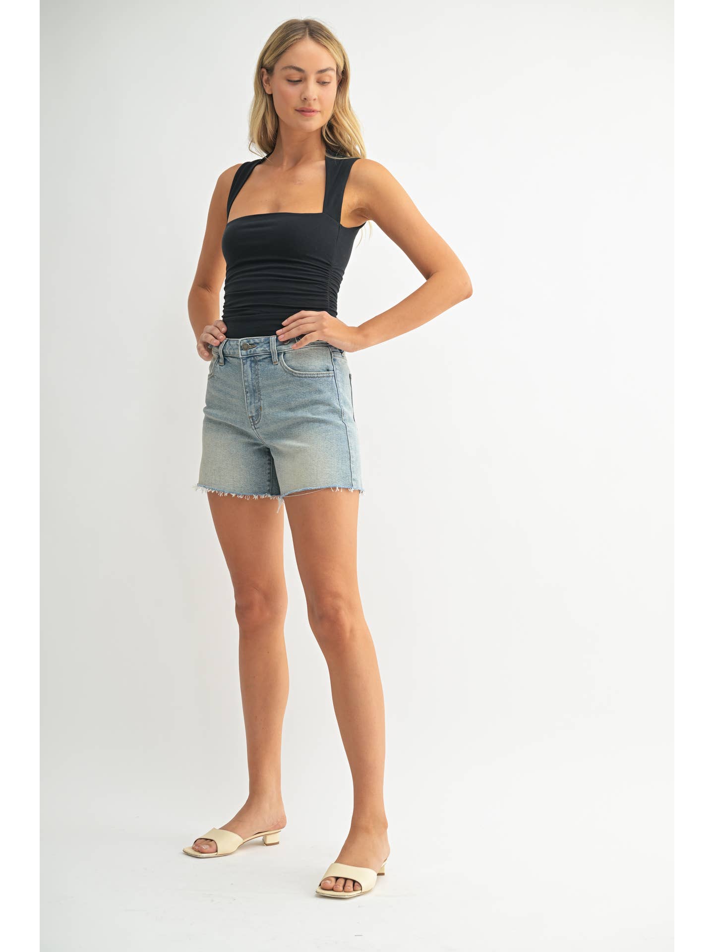Waist Button Shorts