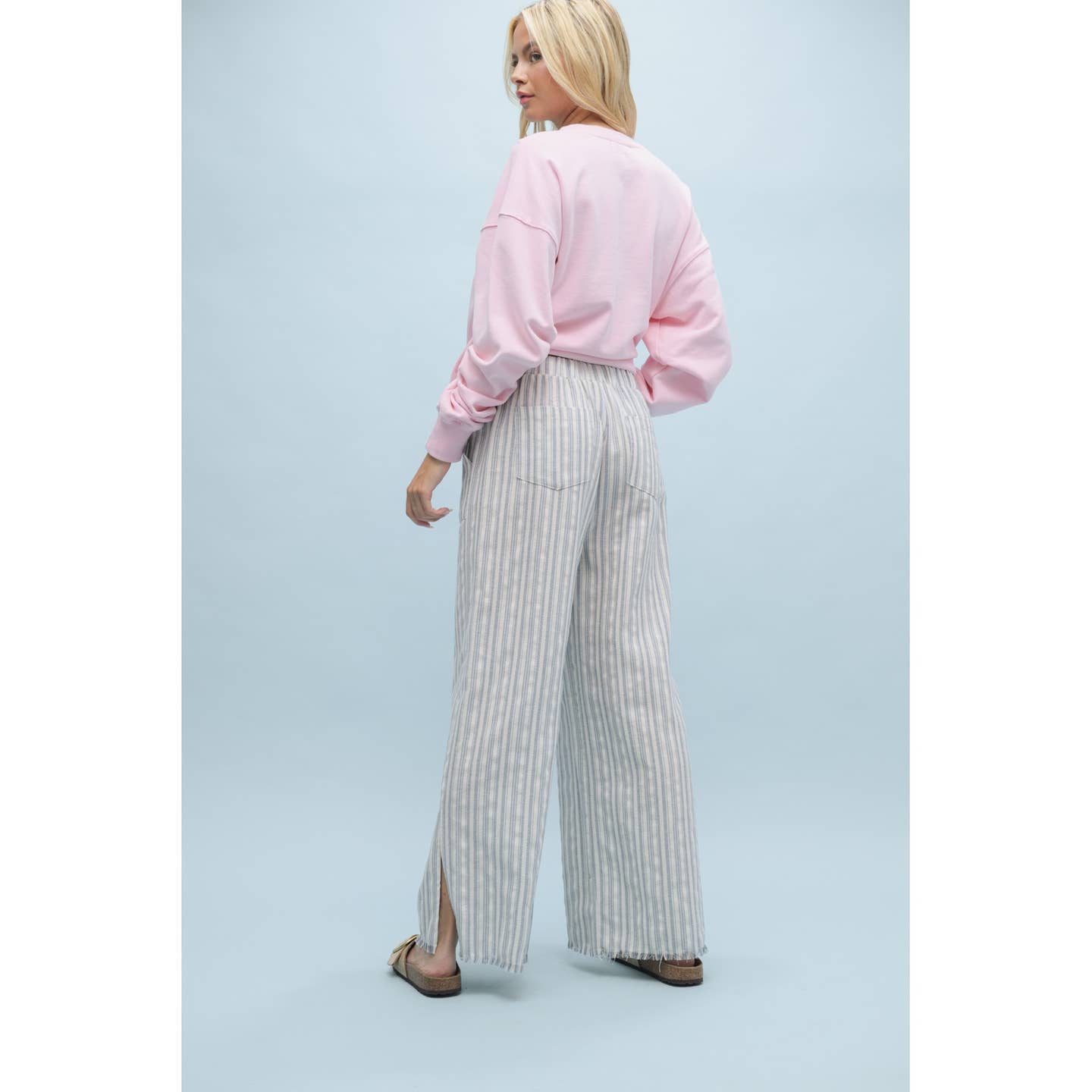 Striped Wide Leg Pants