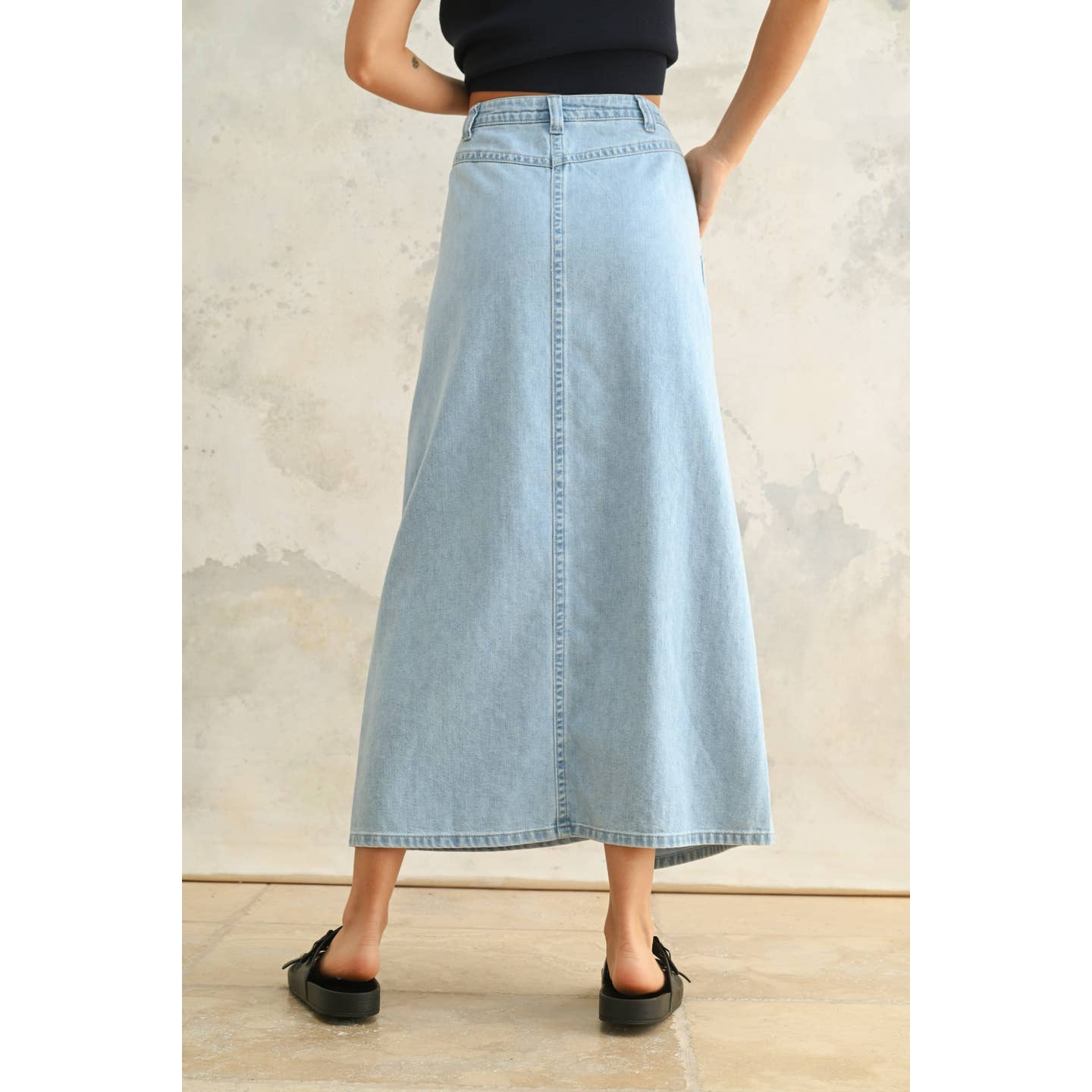 Denim Wrap Skirt