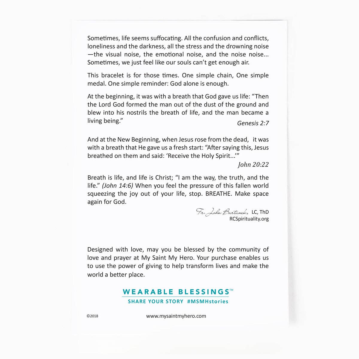 Breathe Chain Bracelet ~ Silver