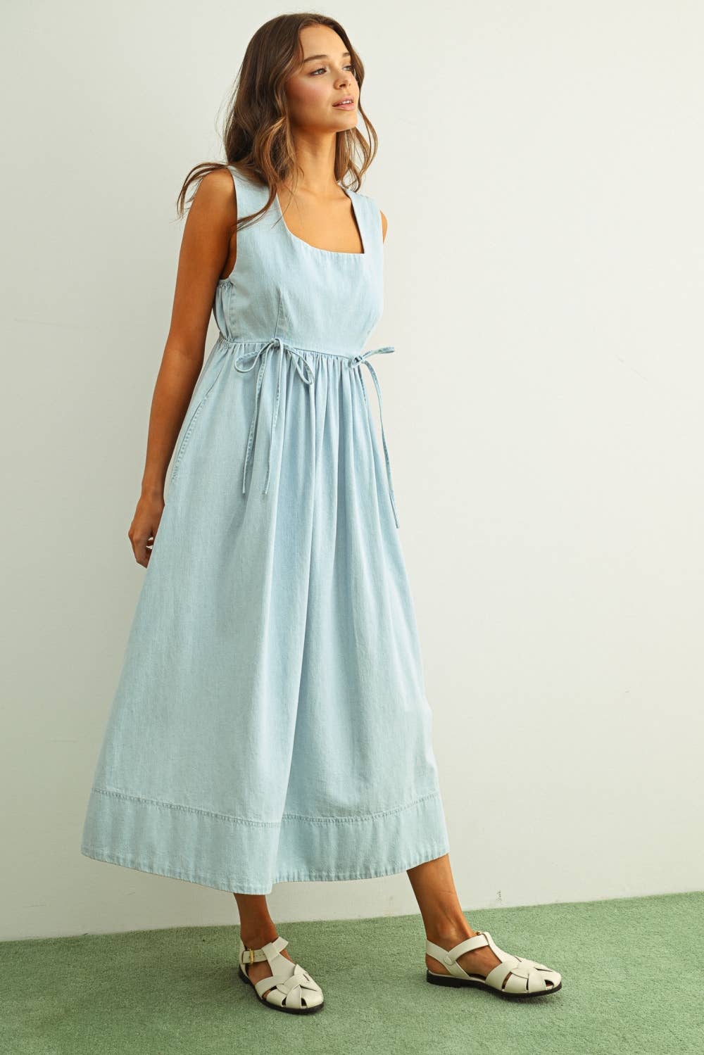 Chambray Midi Dress