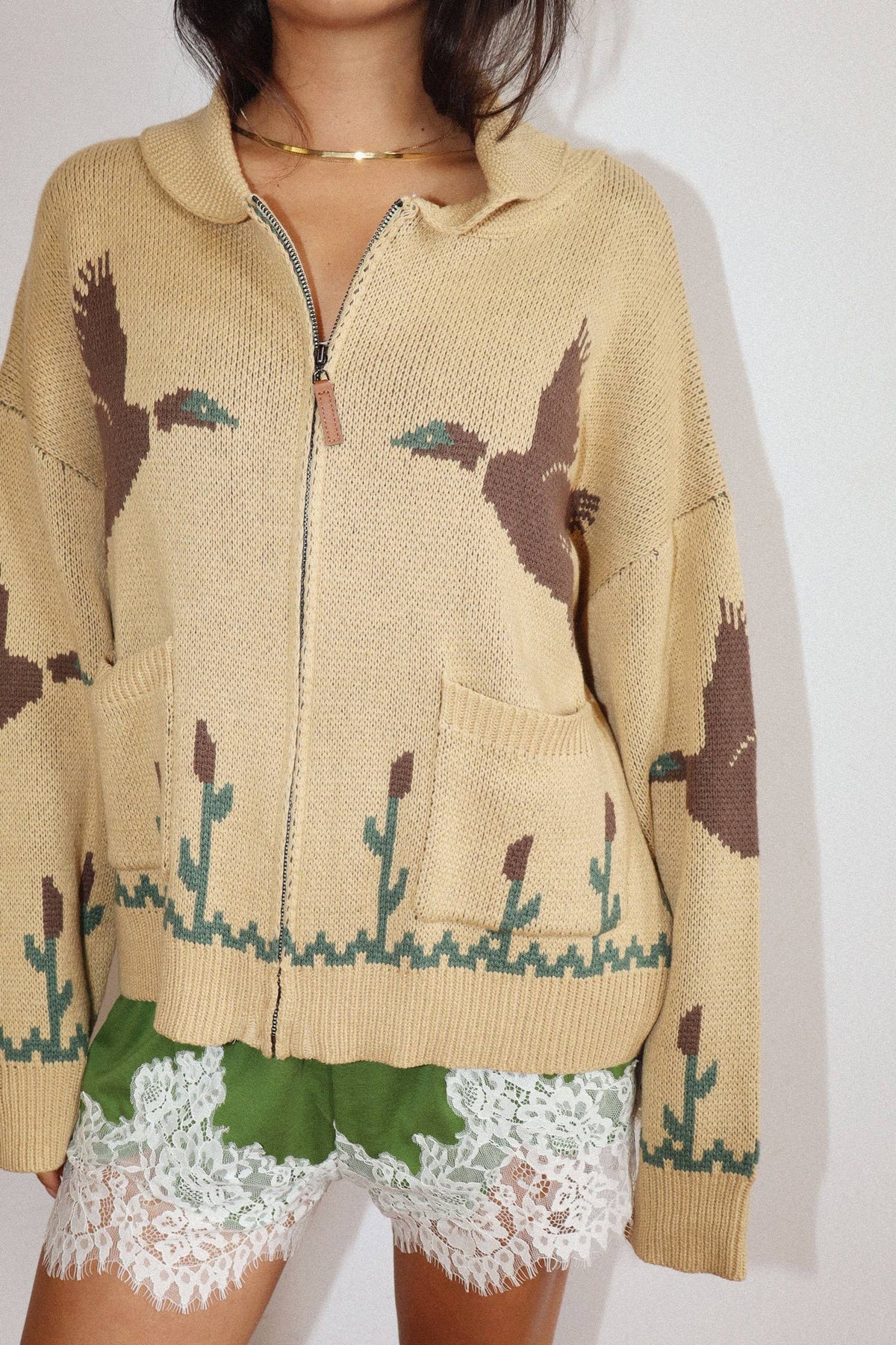 Waterfowl Zip Cardigan