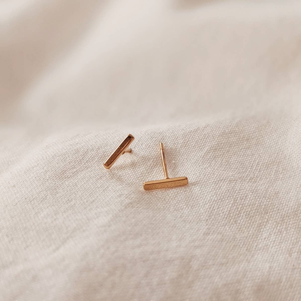 Gold Bar Earrings