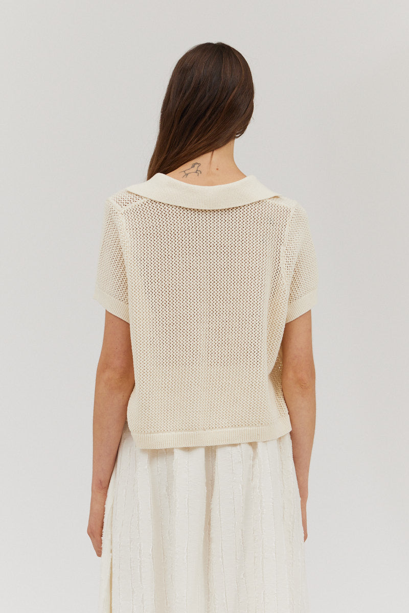 Crochet V Neck Top