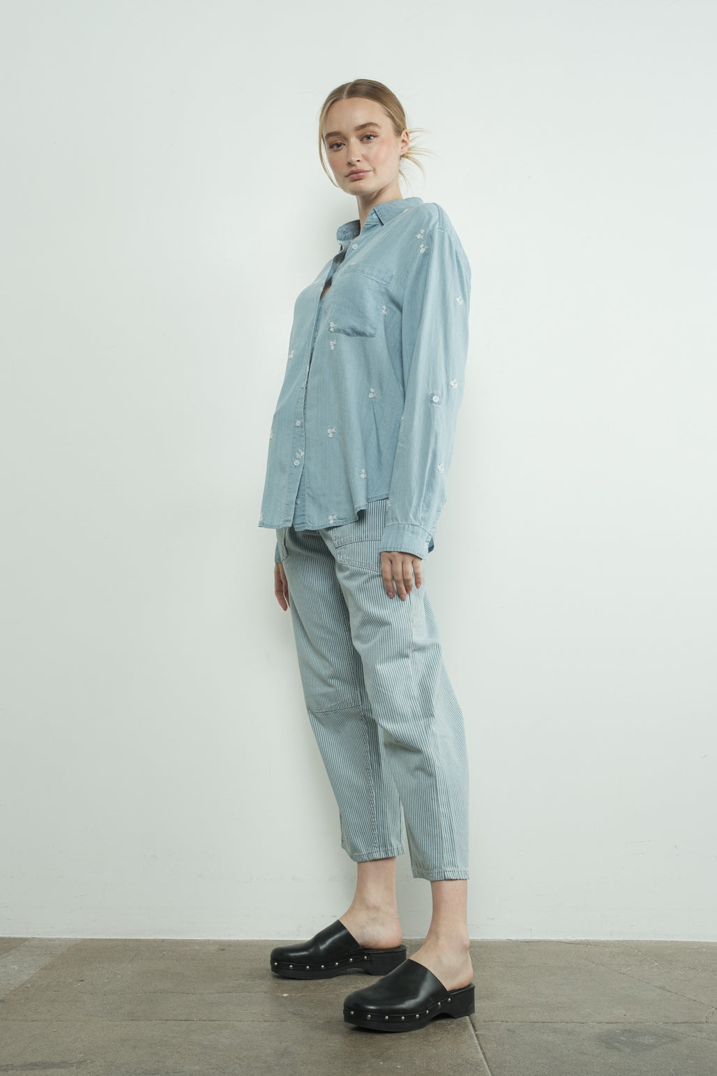 Flower Button Up Shirt