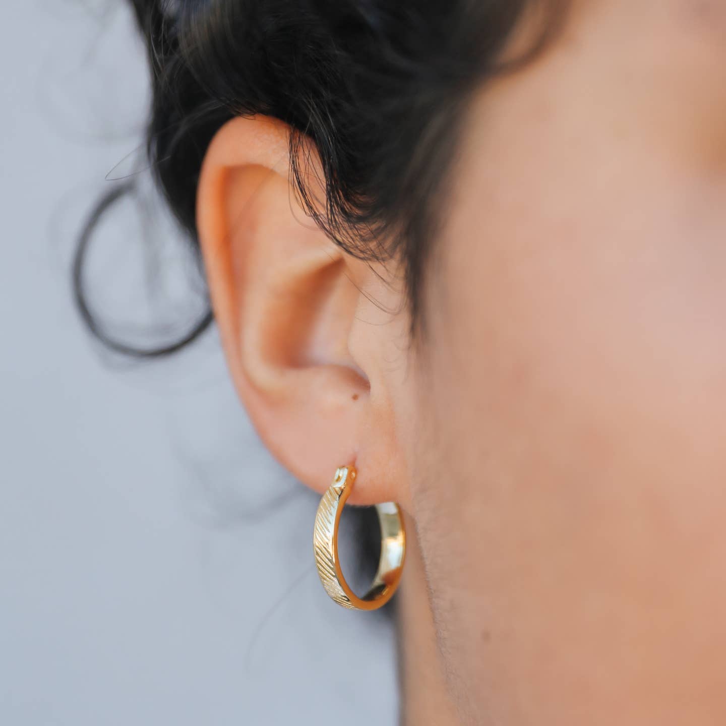 Textured Gold Hoops
