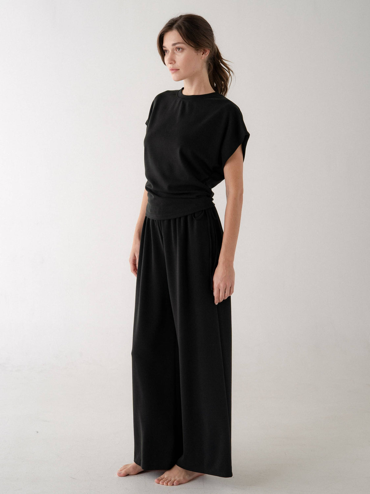 Black Ruched Top