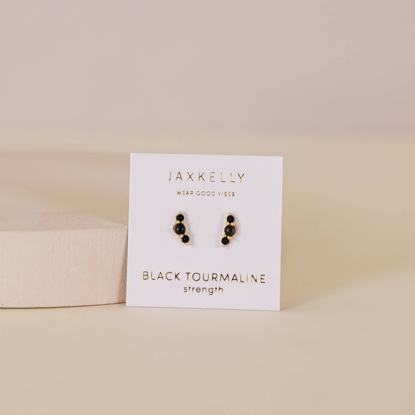 Gold Crescent Earrings