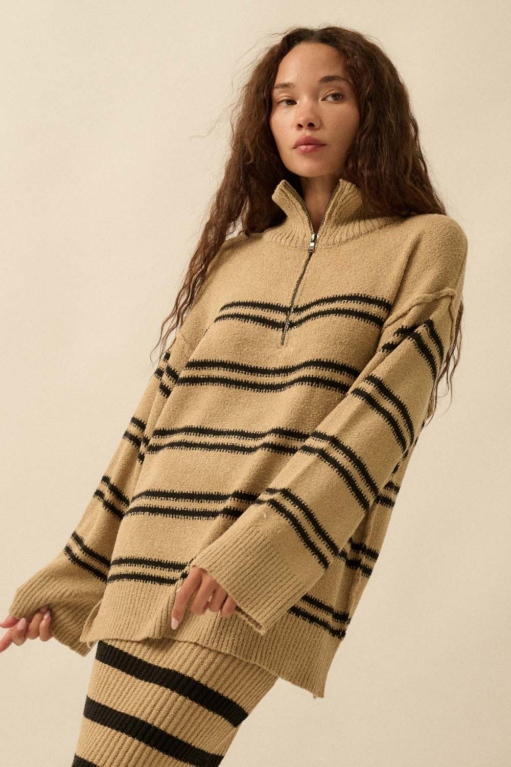 Latte Striped Sweater