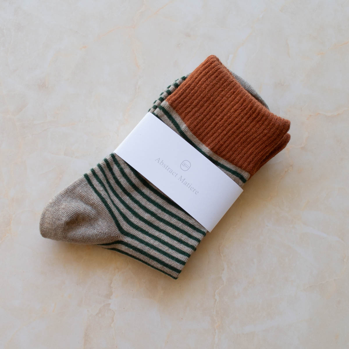 2 Tone Striped Socks