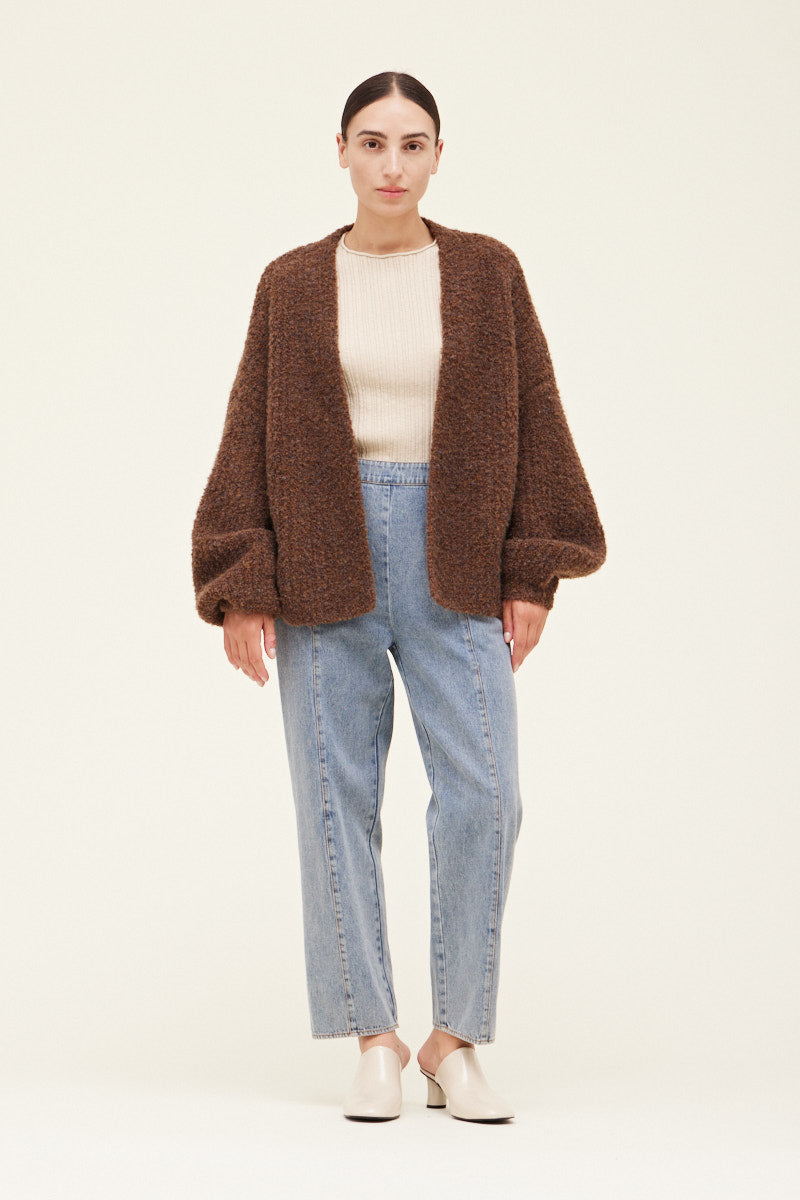 Curly Yarn Cardigan
