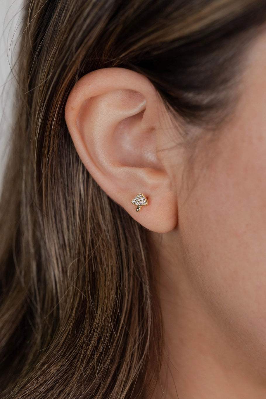 Pavé Mushroom Earring