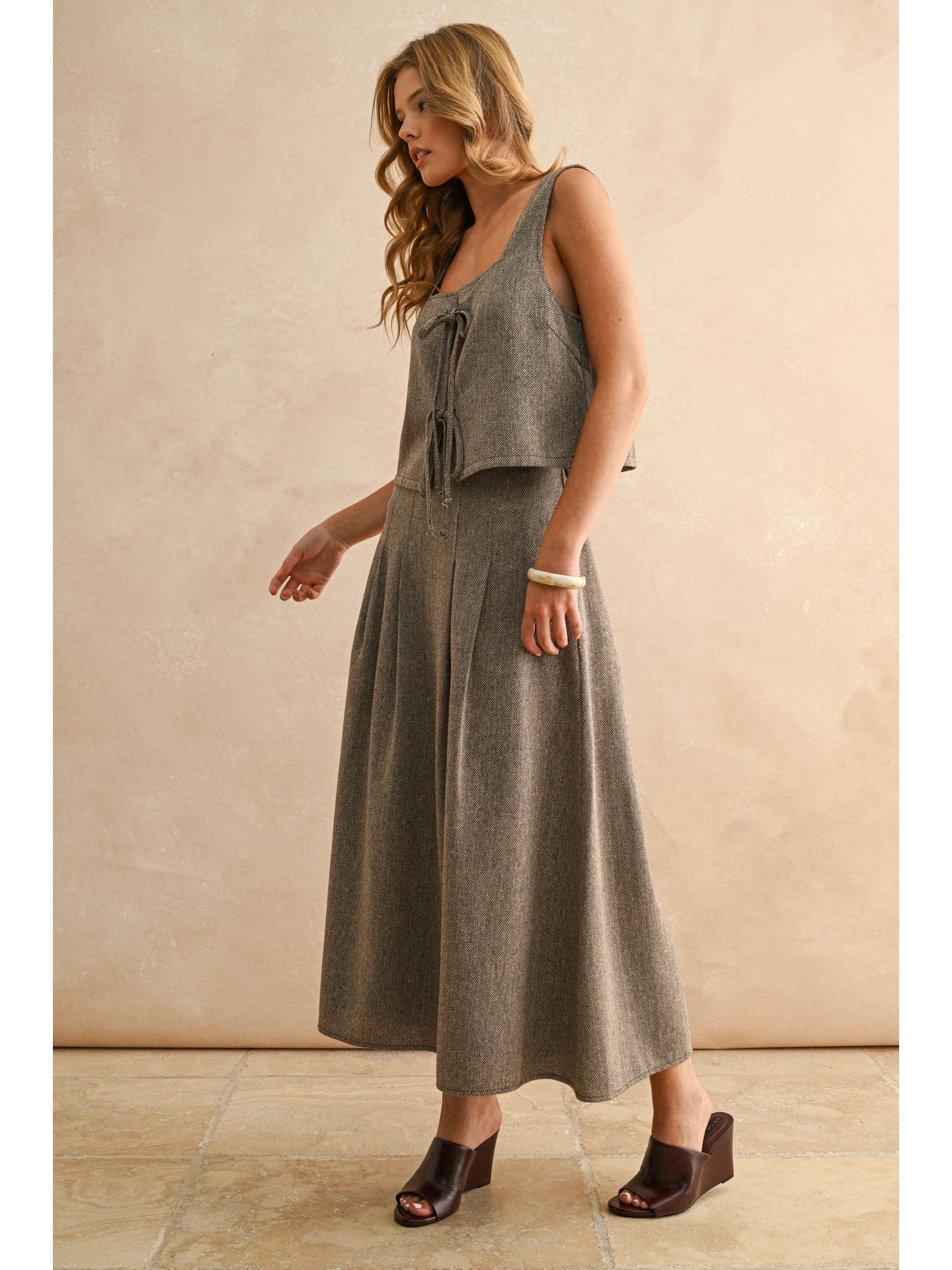 The Herringbone Skirt