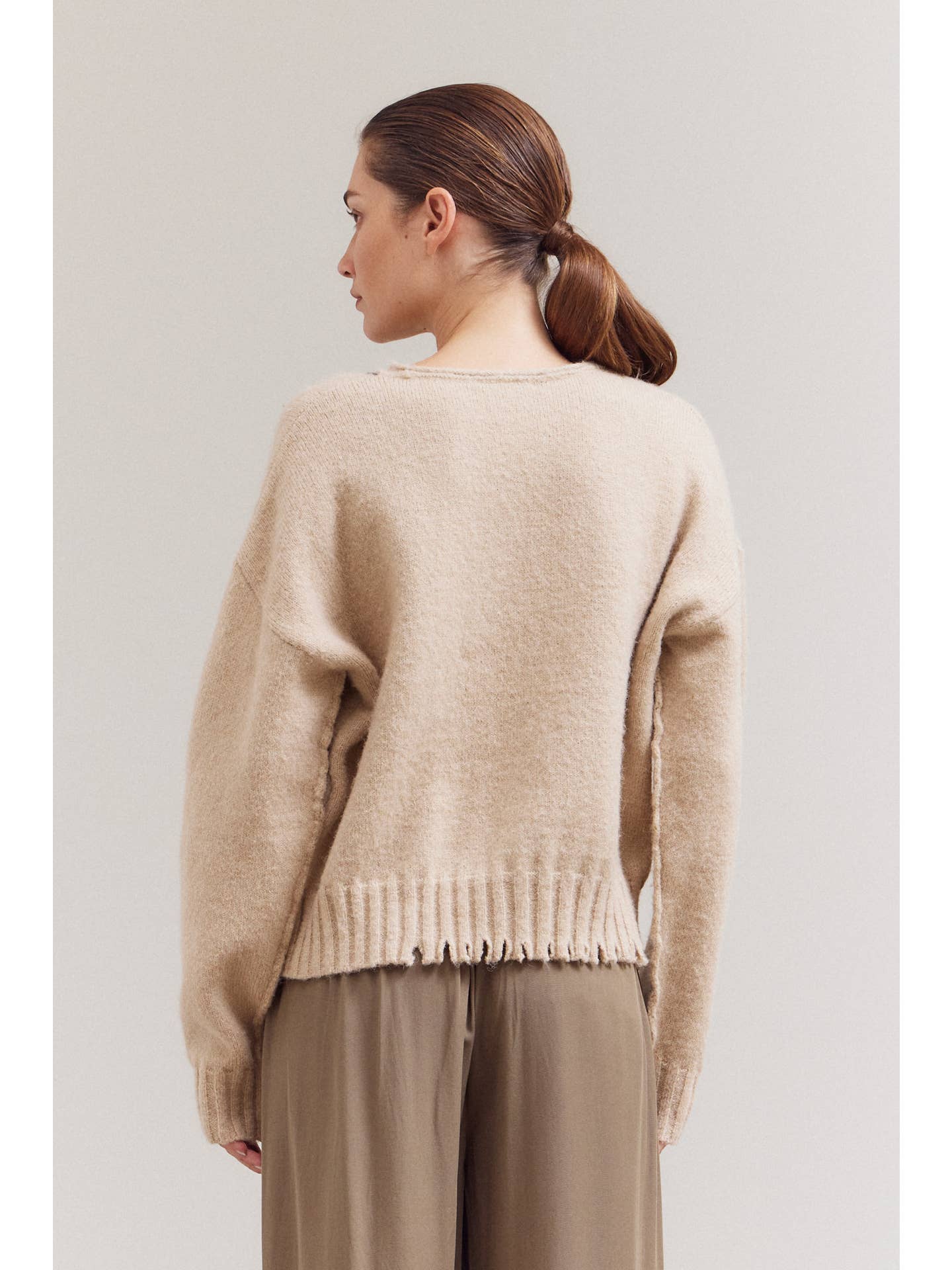 Distressed Frame Sweater