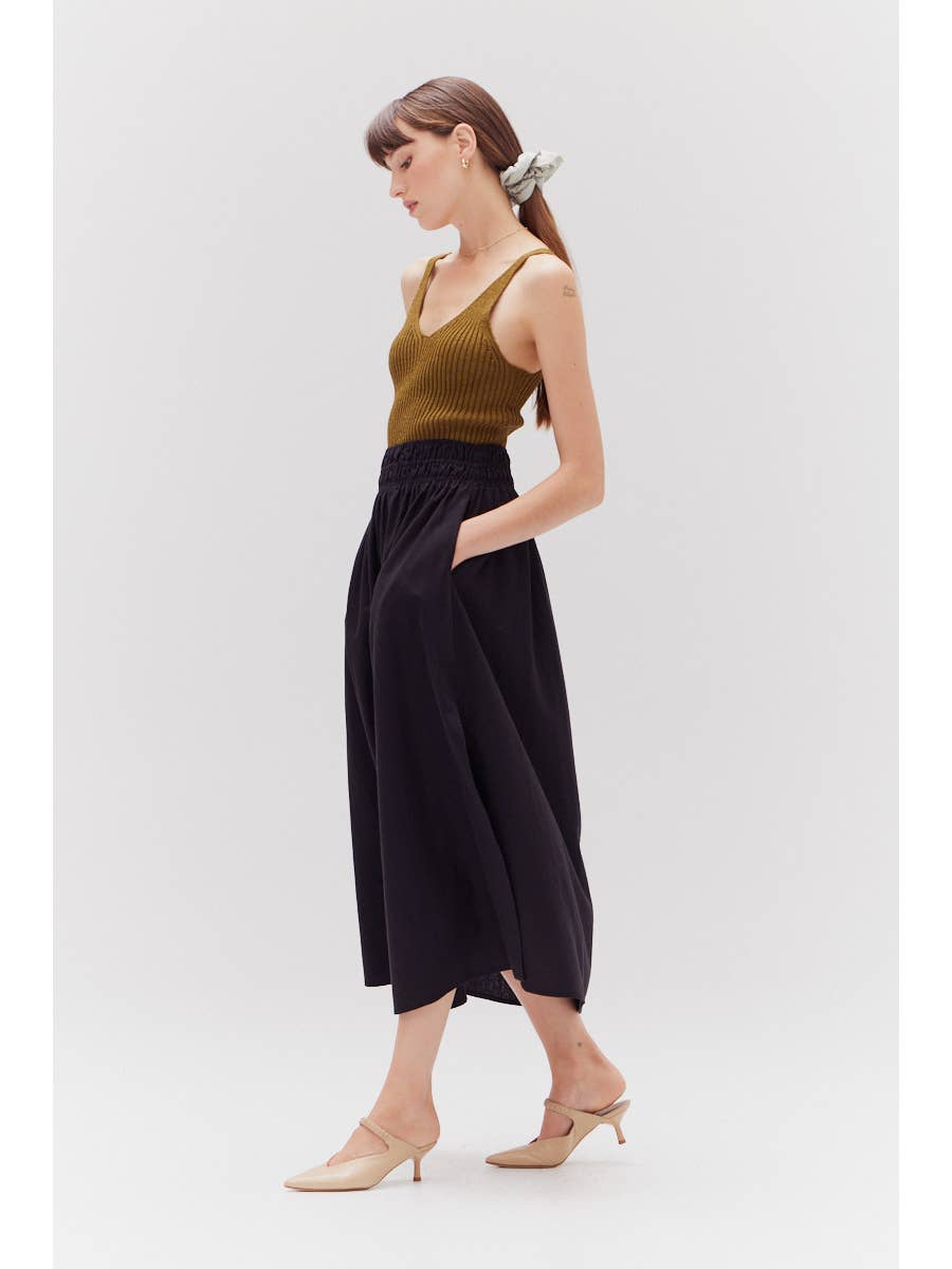 Linen Slit Maxi Skirt