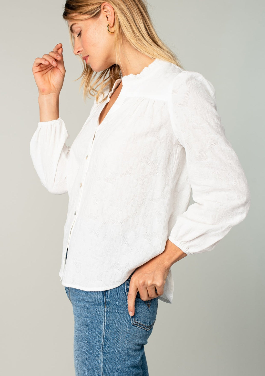 Ruffle Neck Blouse