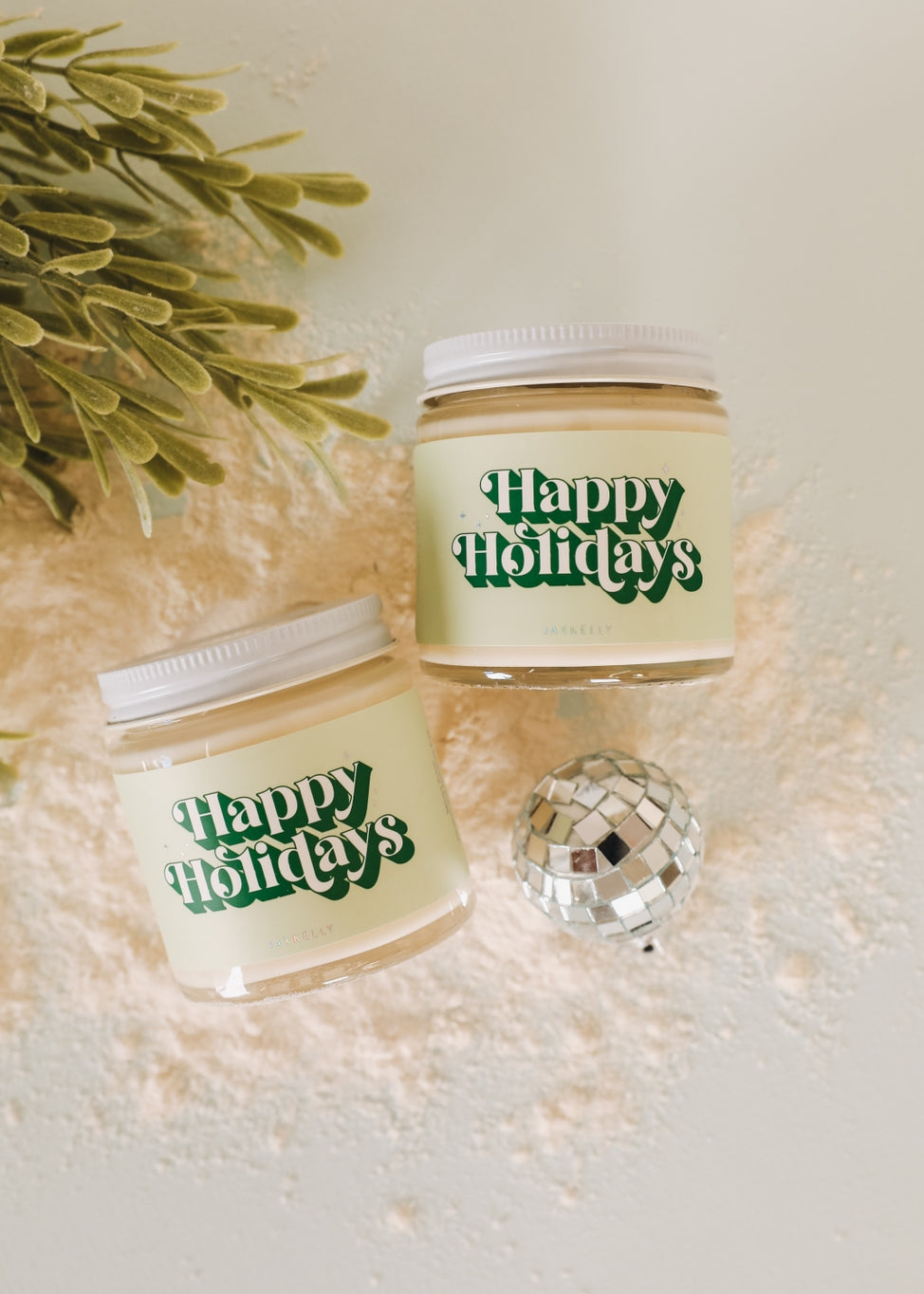 Happy Holidays Candle