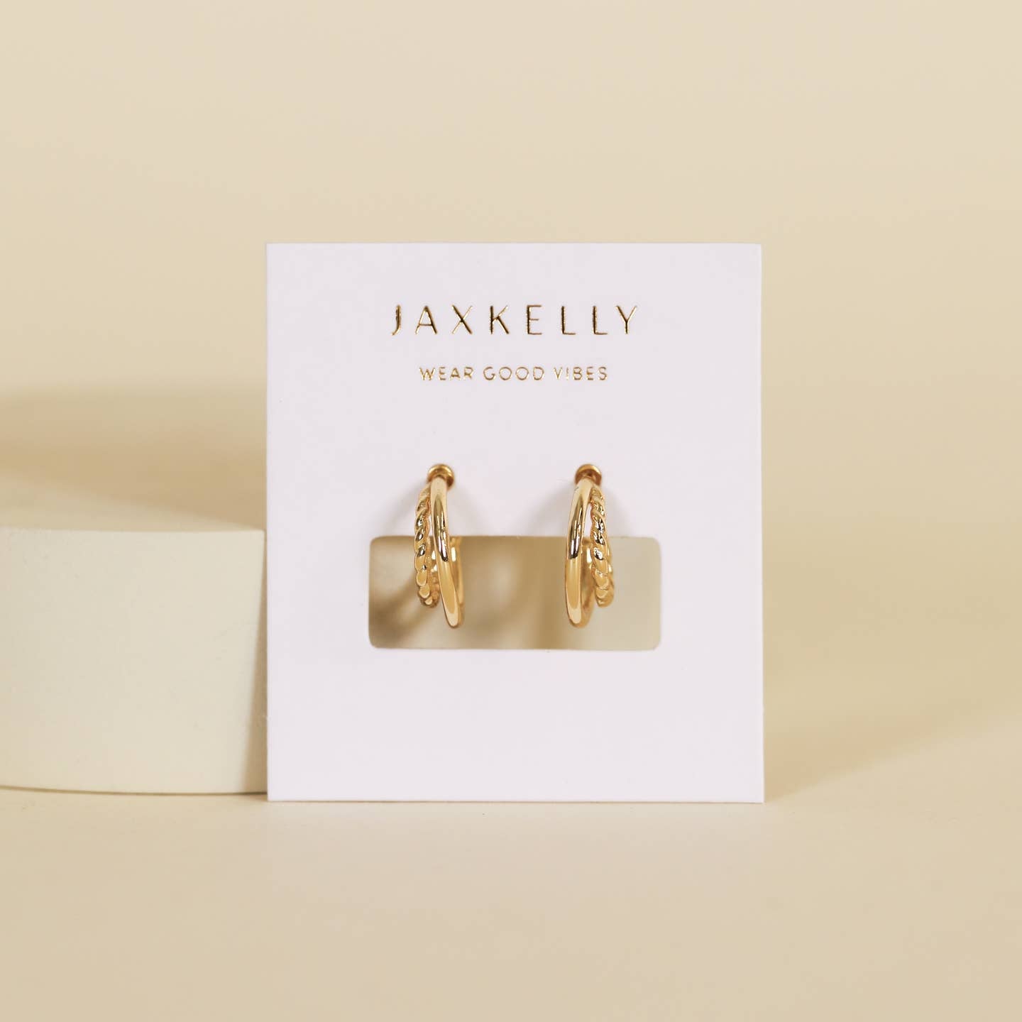 Double Gold Hoop Earring