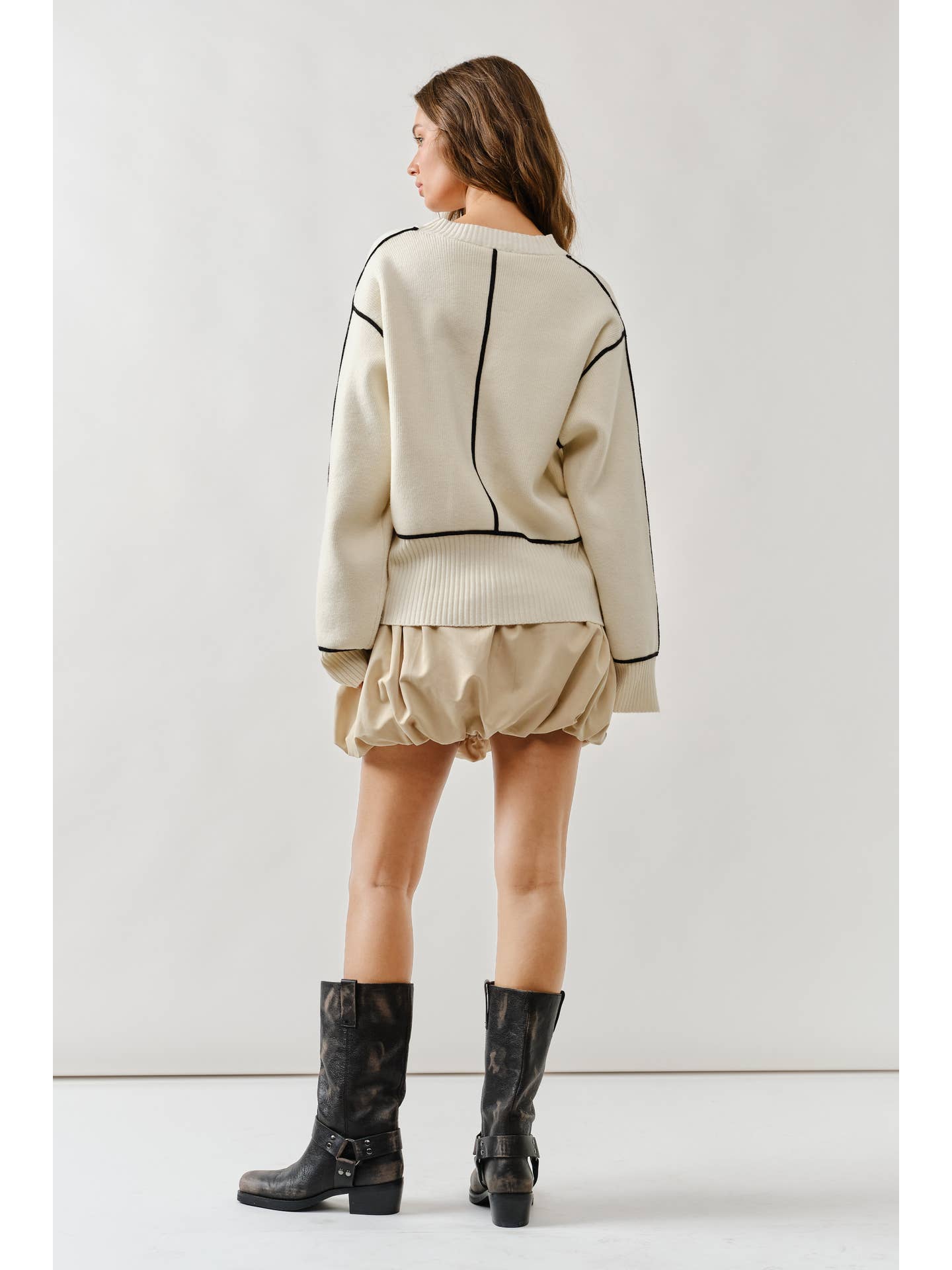 Contrast Stitch Sweater