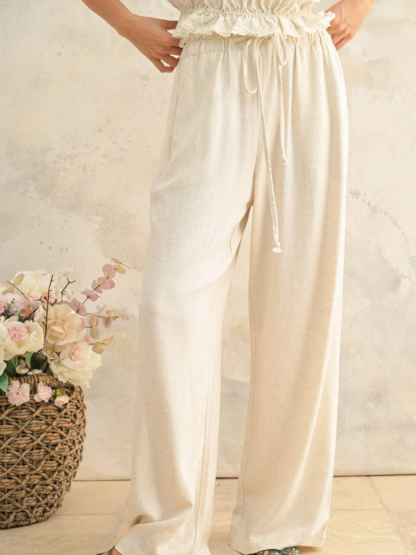 High Rise Linen Pants