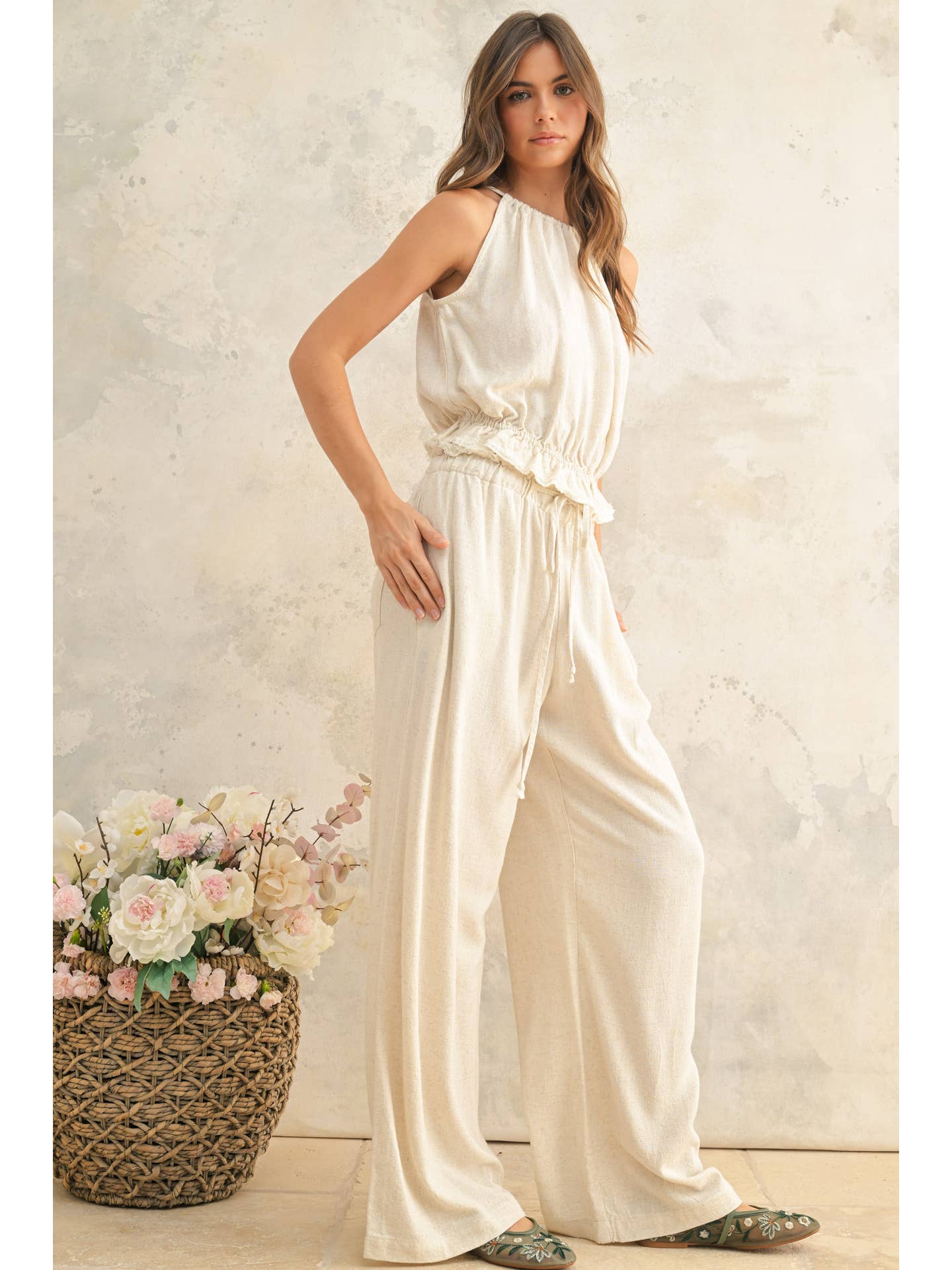 High Rise Linen Pants