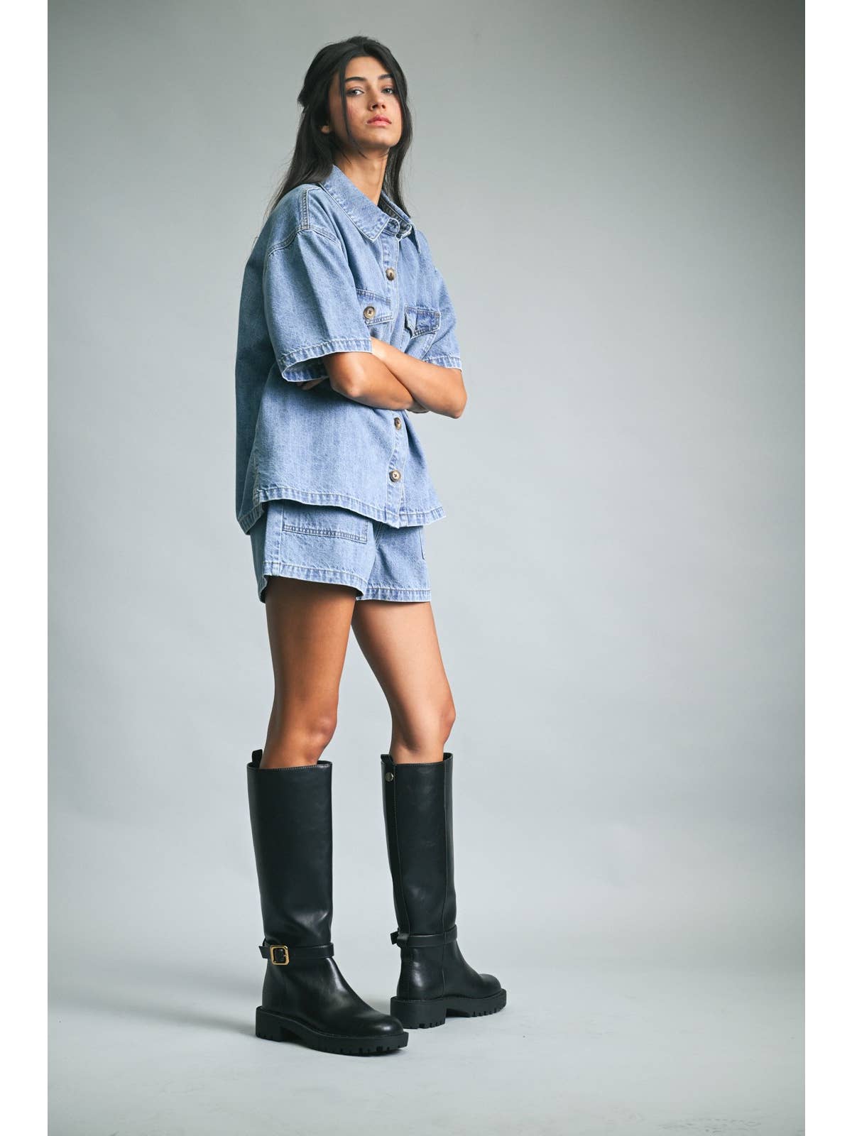 Button Up Denim Shirt