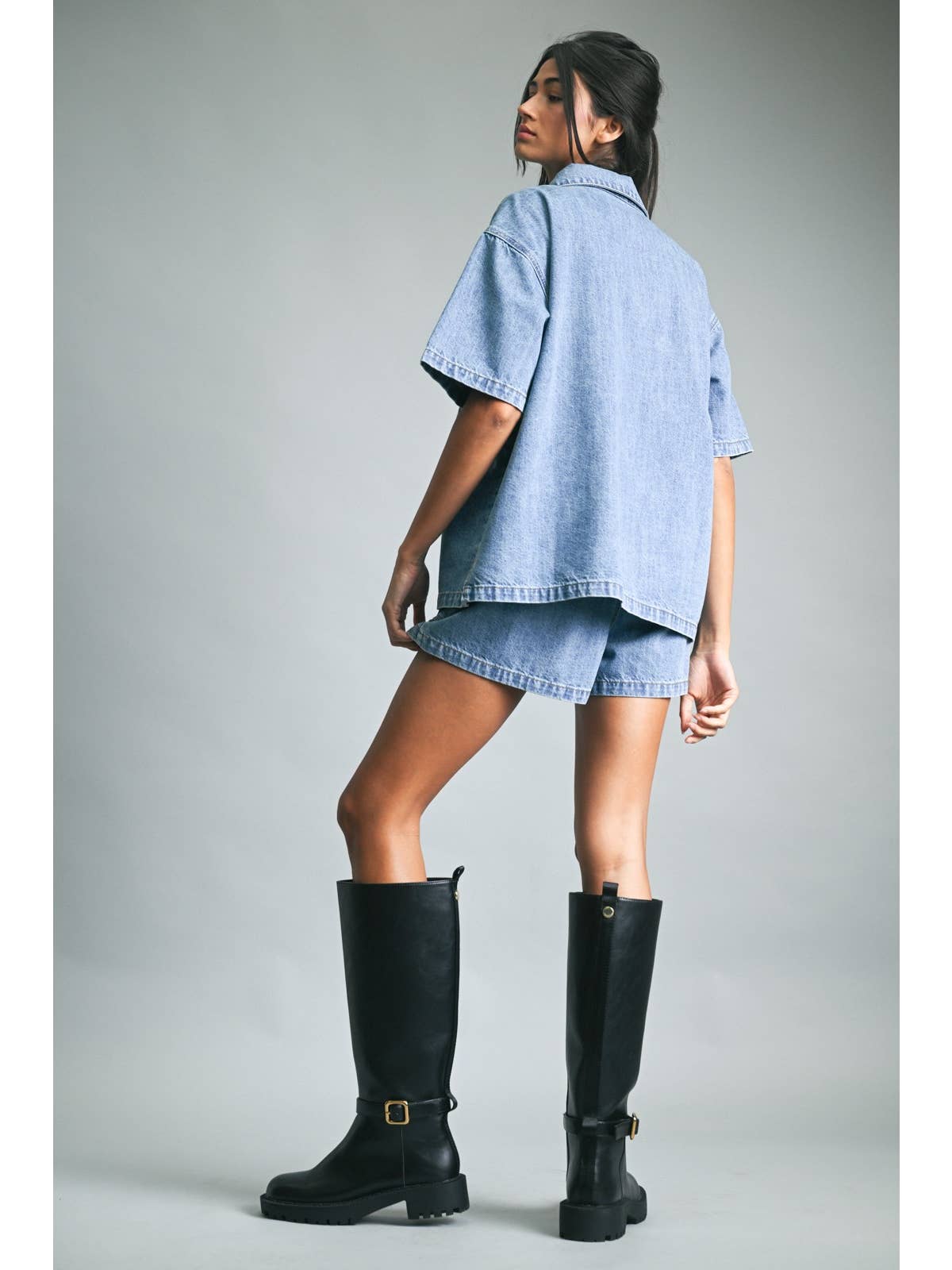 Button Up Denim Shirt