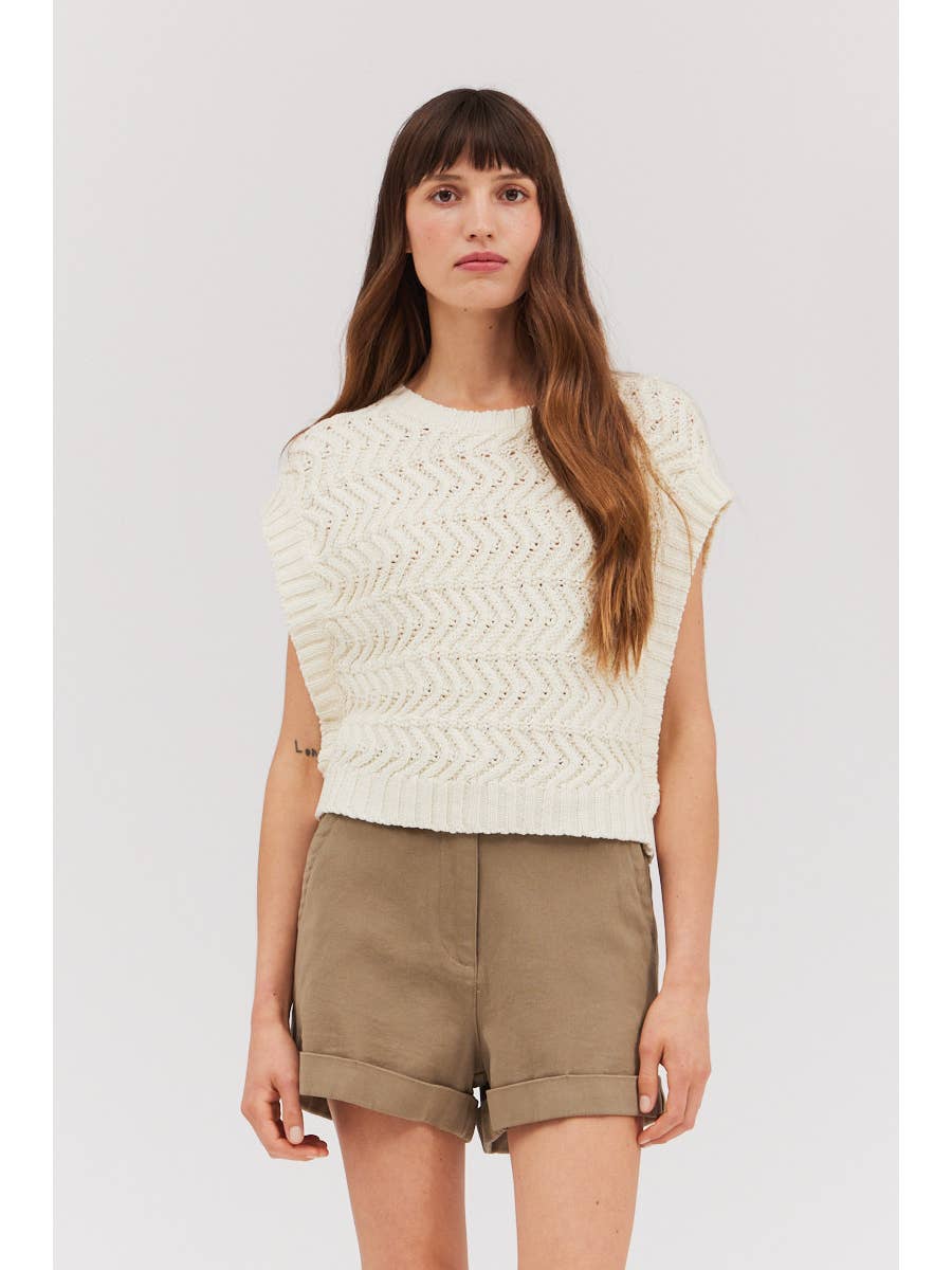 Summer Cotton Crop Sweater
