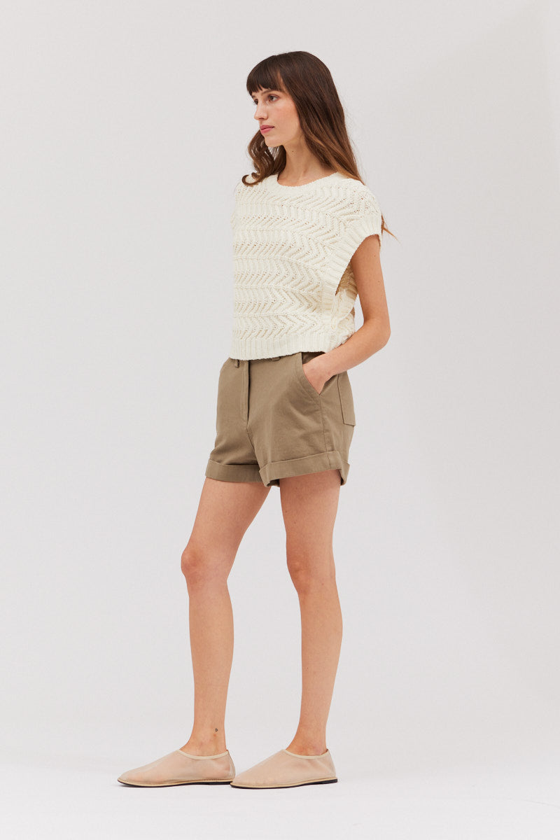 Summer Cotton Crop Sweater