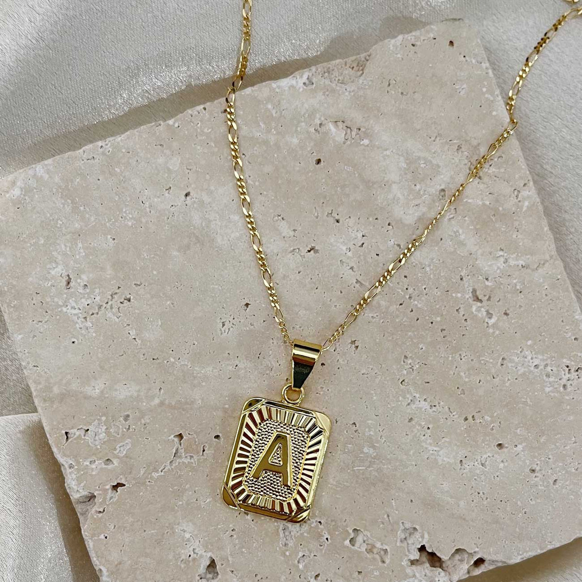 Initial Card Necklace ~ Bracha