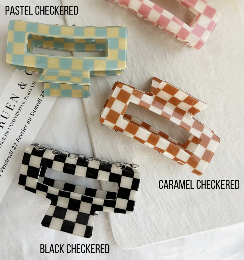 Checkered Hair Clip