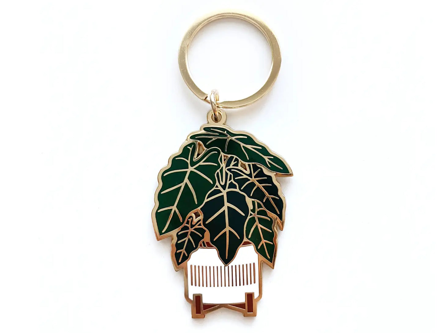 Alocasia Plant Keychain