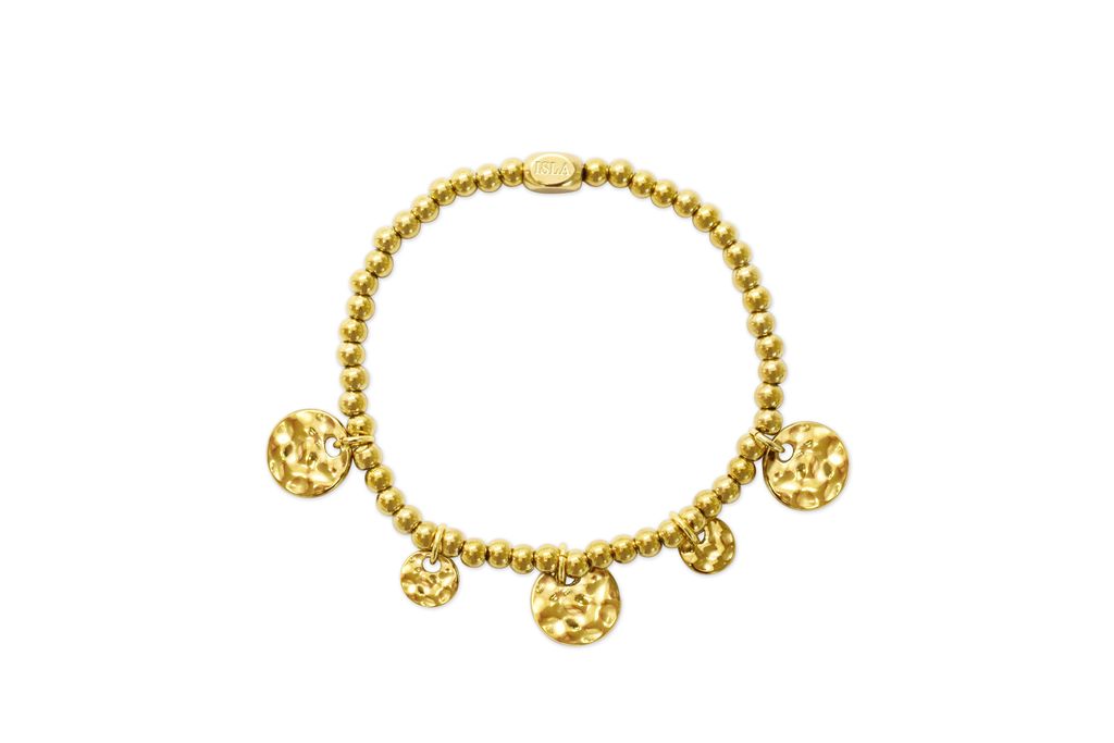 Hammered Coin Stretch Bracelet