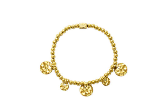 Hammered Coin Stretch Bracelet