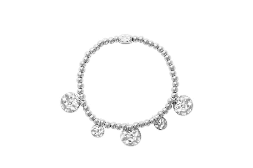 Hammered Coin Stretch Bracelet