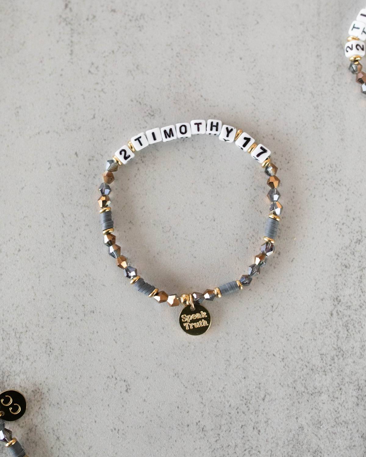 2 Timothy 1:7 Bible Verse Beaded Word Bracelet