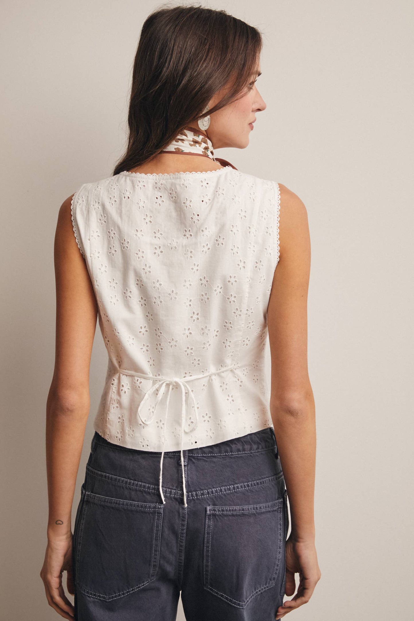 Ava's Eyelet Vest